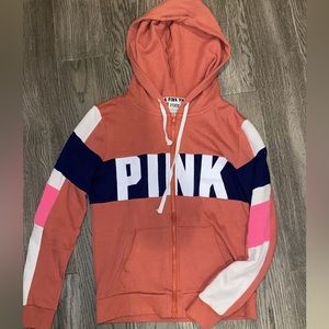 VS PINK ZIP UP HOODIE SIZE XS